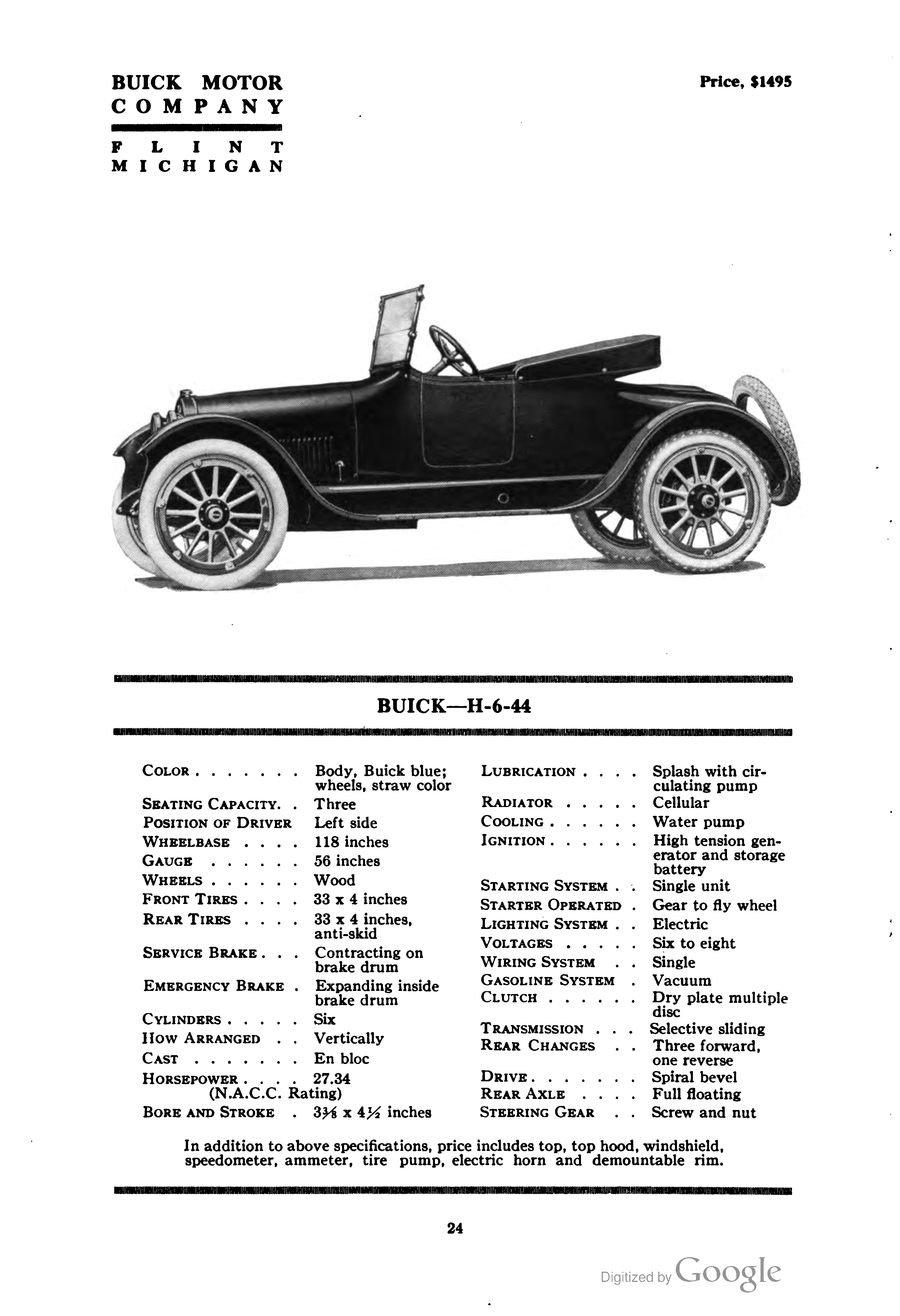 Buick Model H 1919 #8