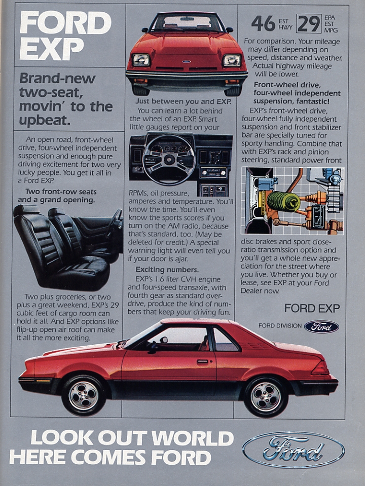 Ford EXP 1984 #4