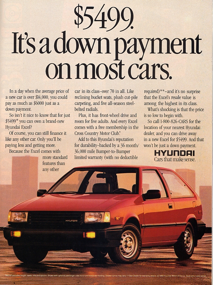 Hyundai Excel 1989 #7