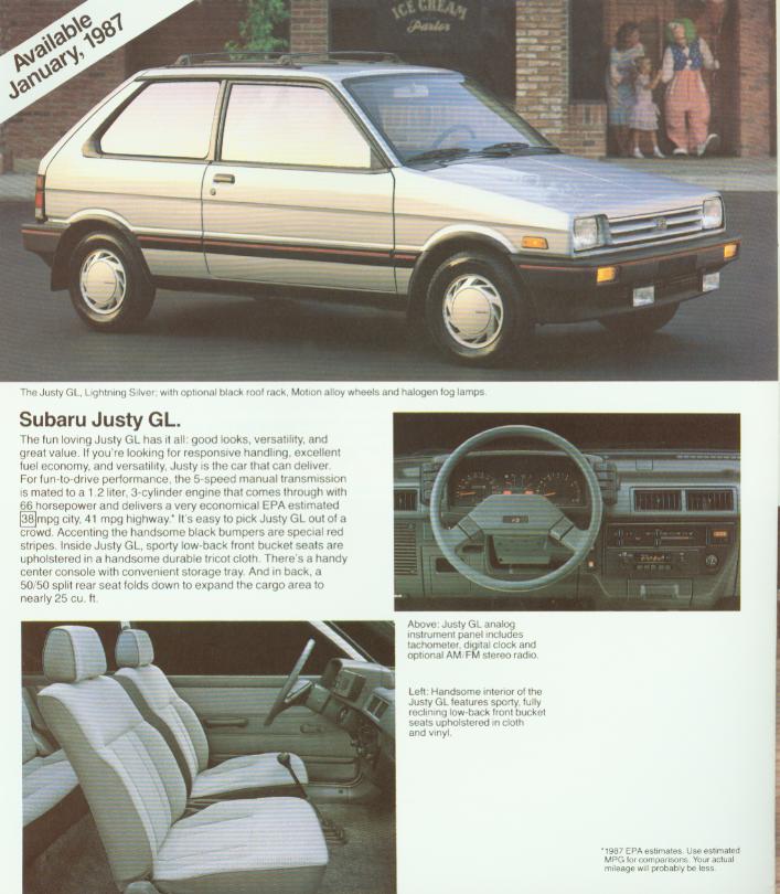 Subaru Justy 1988 #11