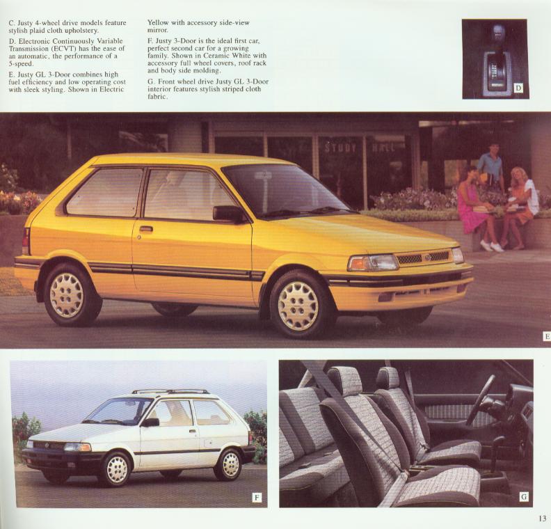 Subaru Justy 1991 #1