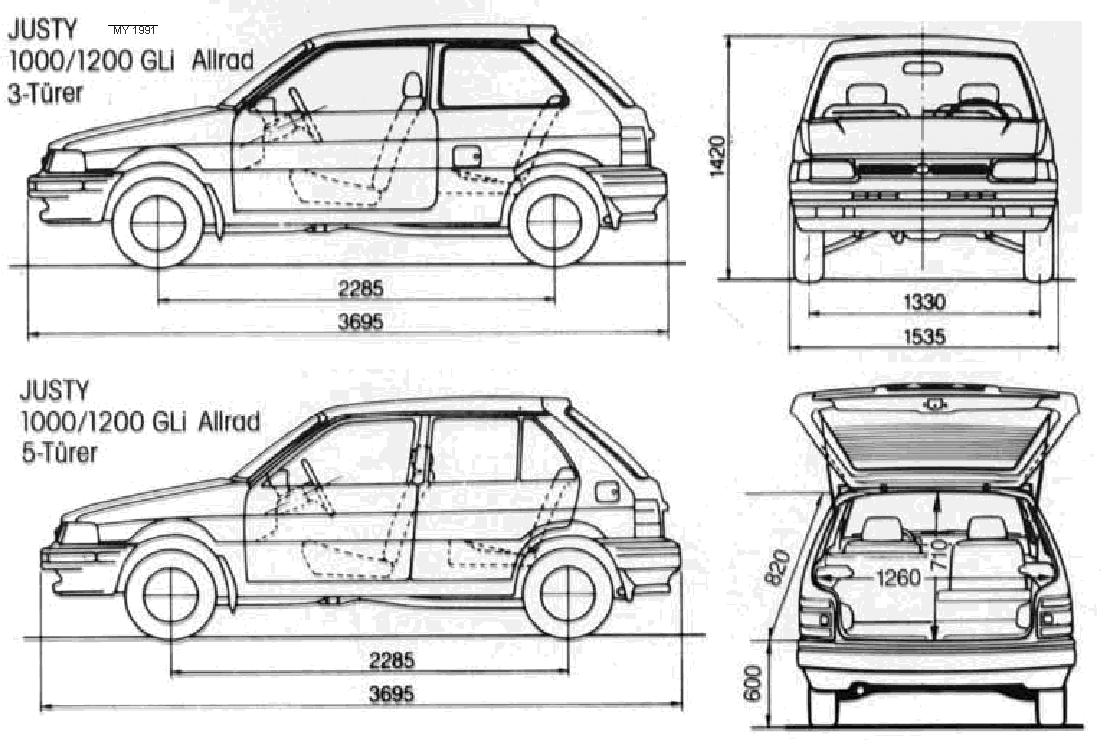 Subaru Justy 1991 #7