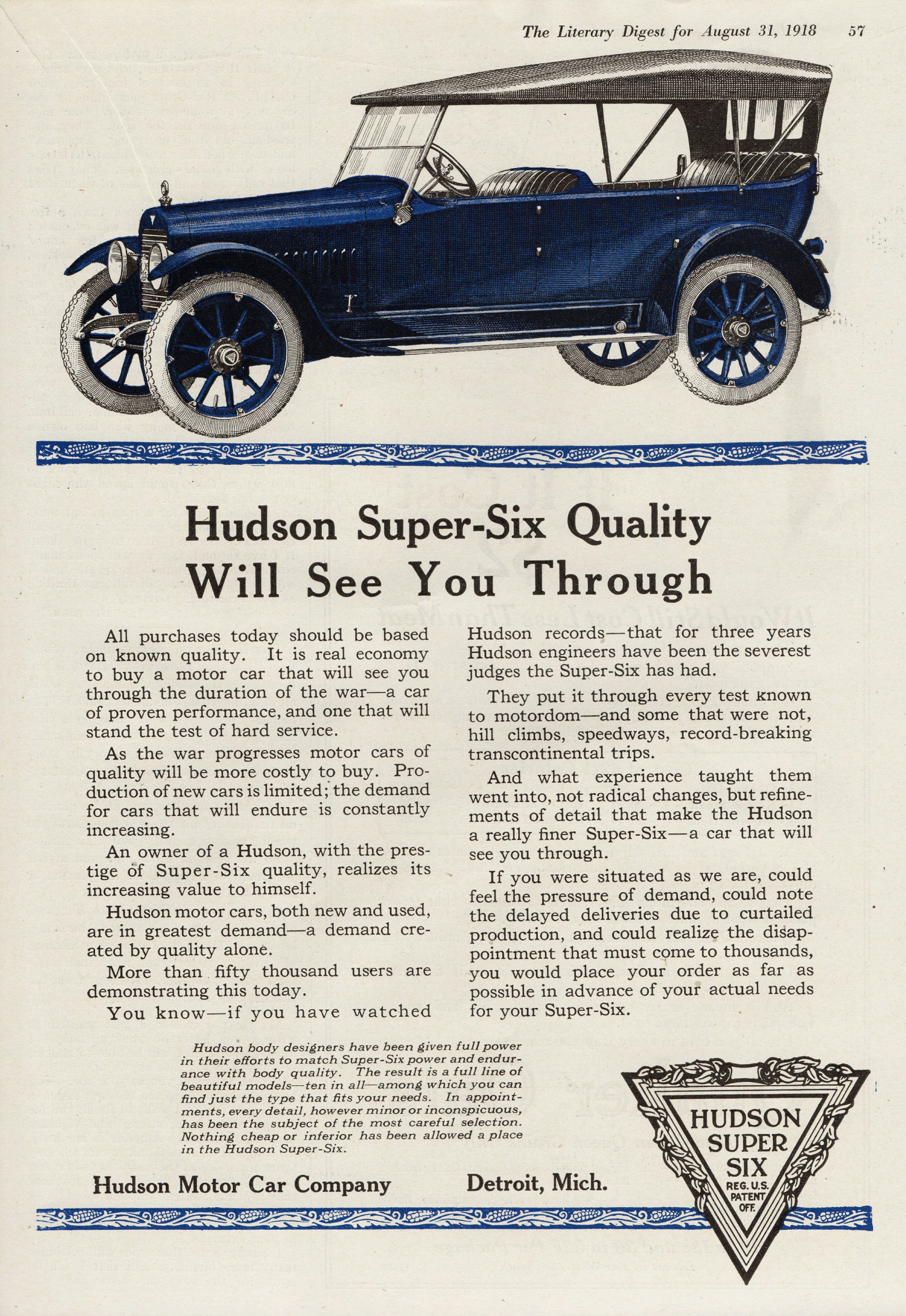 Hudson Super Six 1918 #1